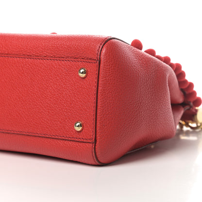 Dolce & Gabbana Calfskin Embellished Medium Miss Sicily Satchel Red 9 of 15