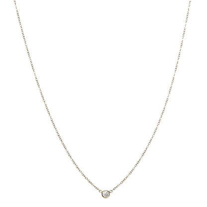 Tiffany 18K Yellow Gold Diamond .12ct Elsa Peretti Diamonds by the Yard Pendant Necklace 1 of 8