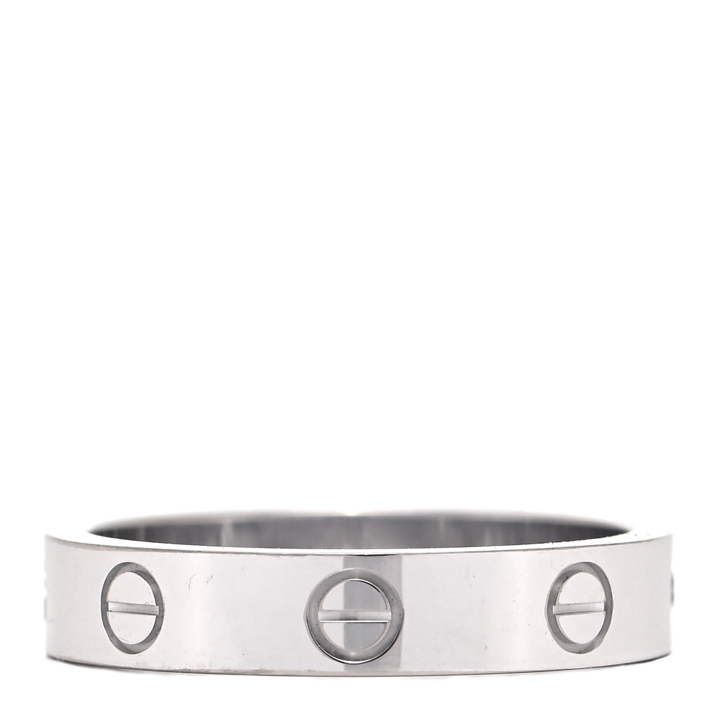 18K White Gold Diamond 4mm LOVE Wedding Band Ring 54 6.75