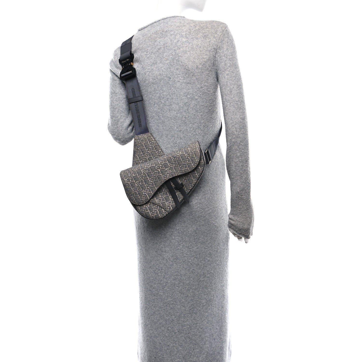 Christian Dior Oblique Mens Saddle Bag Grey 2 of 11