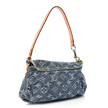 Louis Vuitton Monogram Denim Mini Pleaty Blue 3 of 9