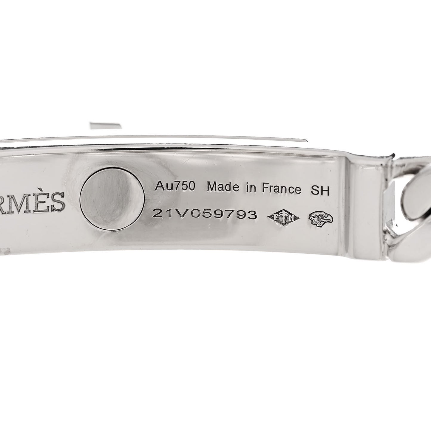 18K White Gold Diamond TPM Kelly Gourmette Bracelet SH