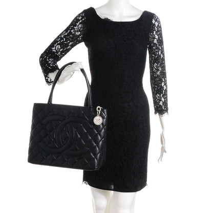 Chanel Caviar Medallion Tote Black 2 of 7