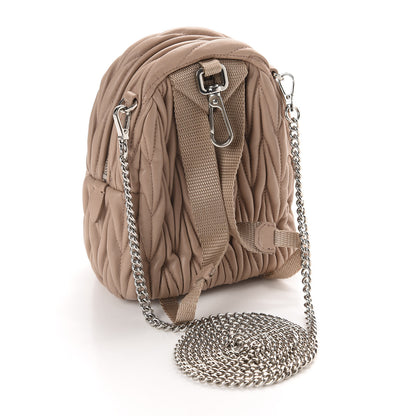 Miu Miu Nappa Matelasse Mini Backpack Cammeo 3 of 12