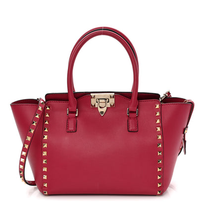 Valentino Garavani Vitello Small Rockstud Double Handle Tote Cyclamin 1 of 9