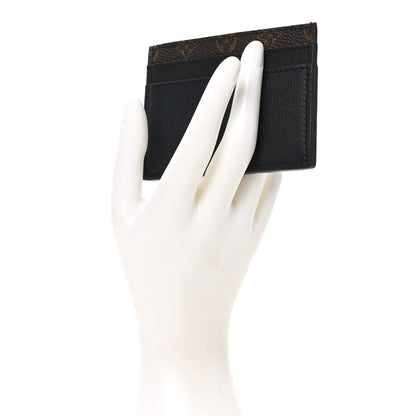 Louis Vuitton Calfskin Monogram Low Key Double Card Holder Black 2 of 7
