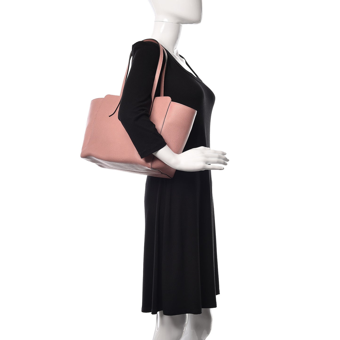 Dollar Calfskin Small Swing Tote Soft Pink