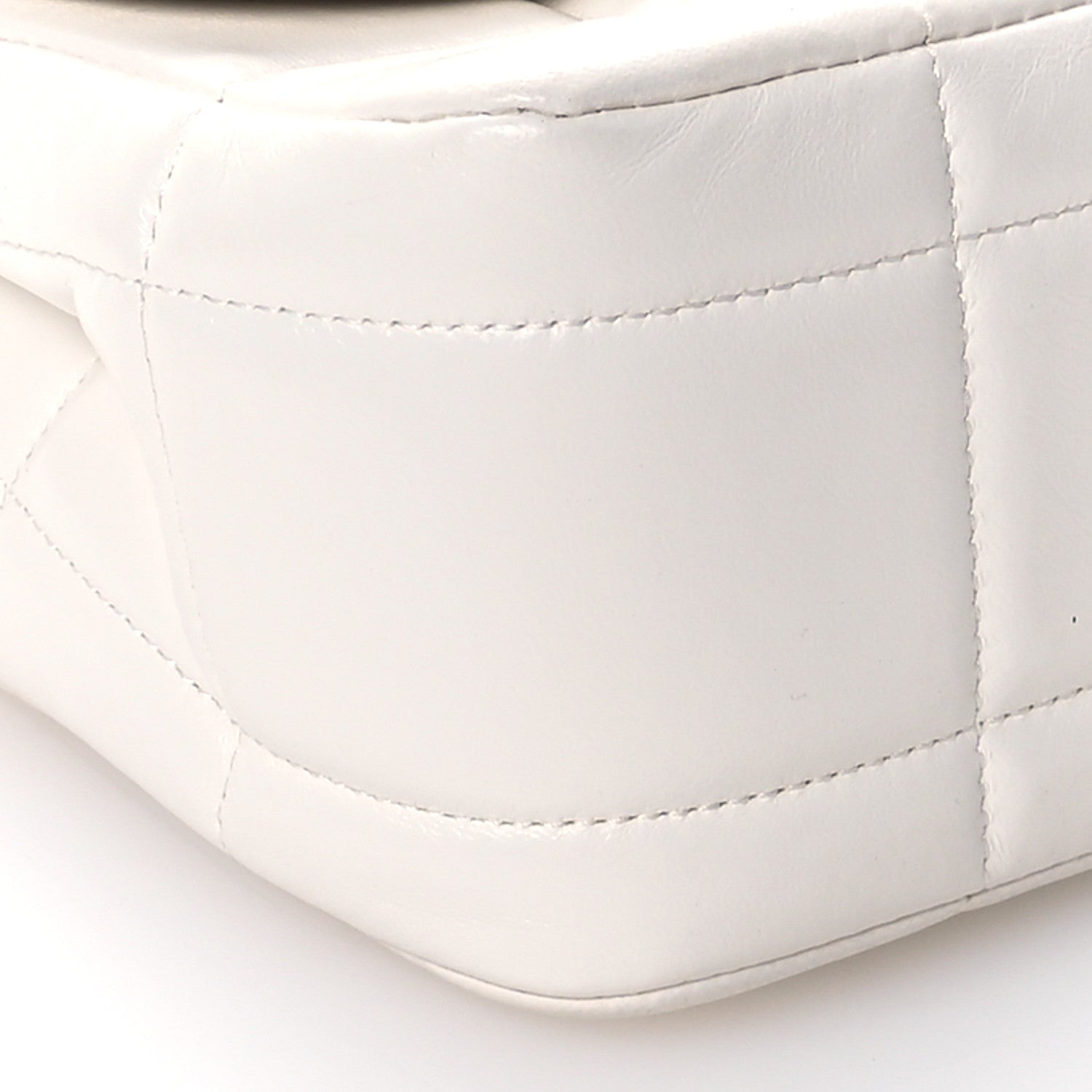 Chanel Lambskin Resin Crystal Square Quilted Monacoco Mini Square Flap White 9 of 10