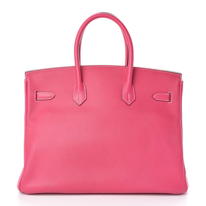 Hermes Epsom Candy Birkin 35 Rose Tyrien Rubis 4 of 33
