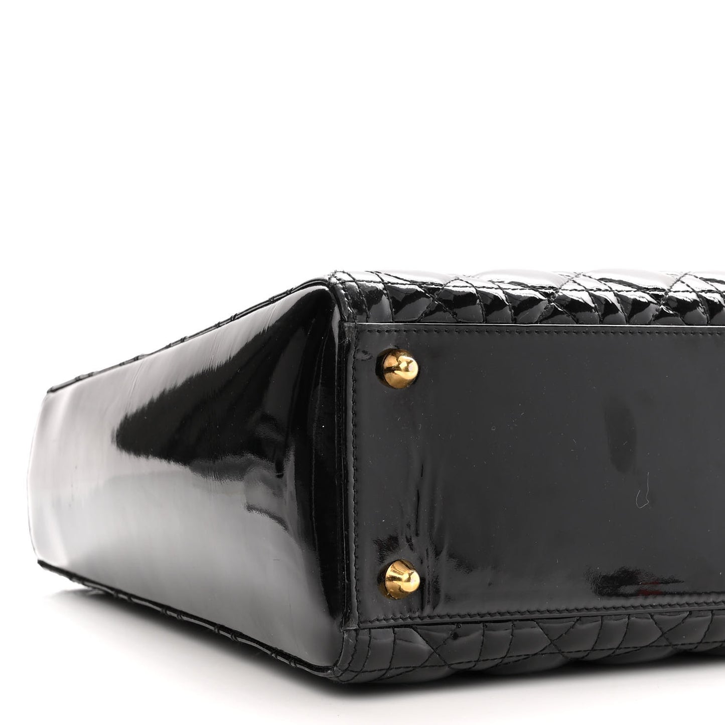 Patent Cannage Large Lady Dior Black