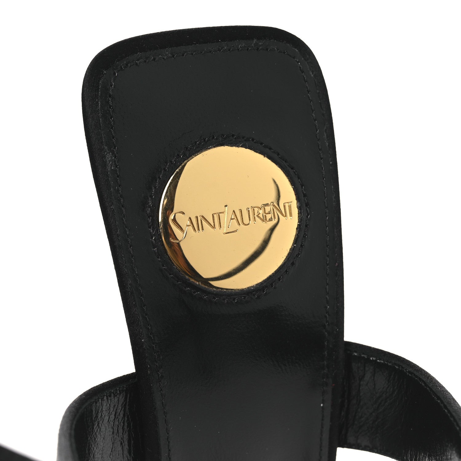 Saint Laurent Satin Salome 110 Wedge Sandals 37 Black 9 of 13