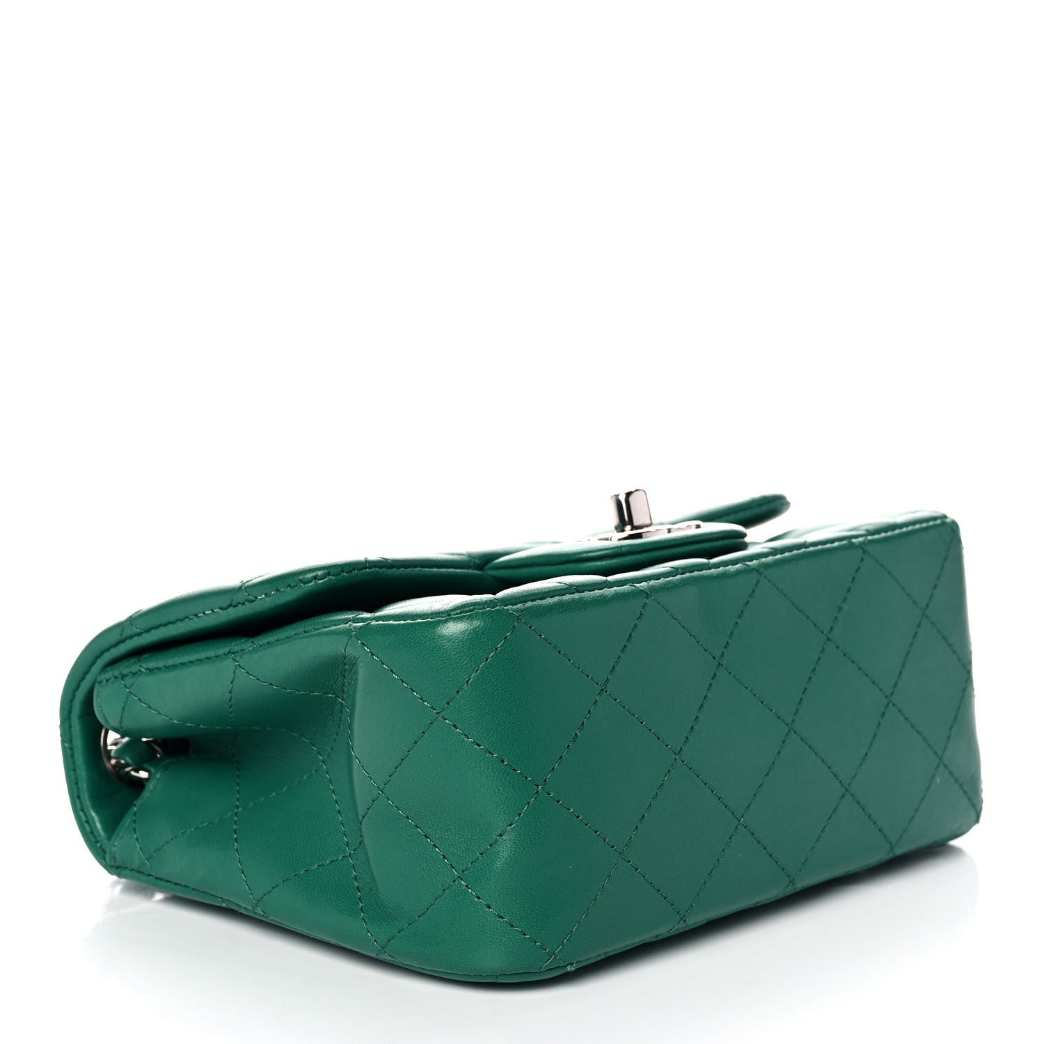 Chanel Lambskin Quilted Mini Square Flap Green 4 of 13