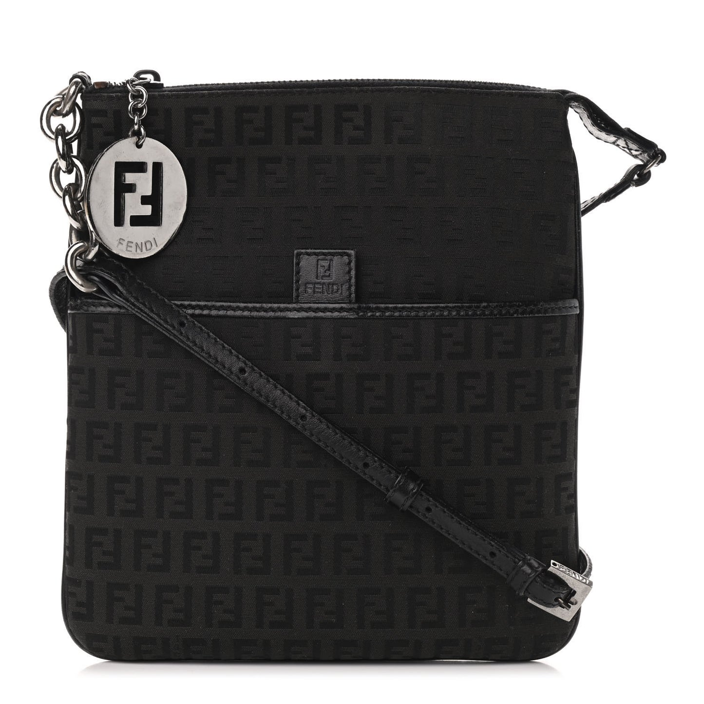 Zucchino Vitello Small Crossbody Black
