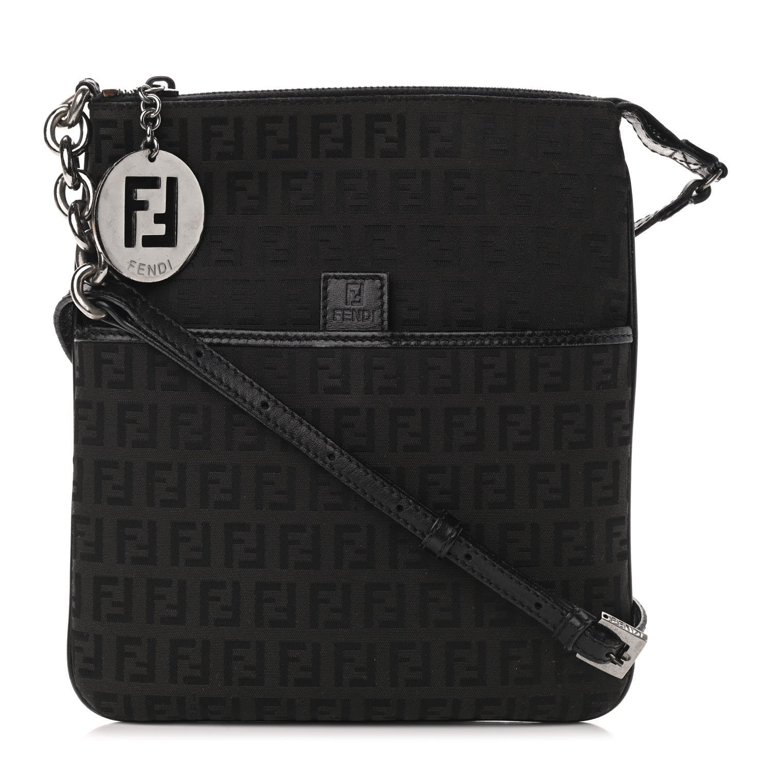 Fendi Zucchino Vitello Small Crossbody Black 1 of 10