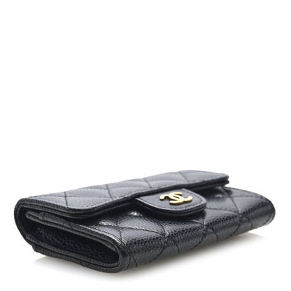 Chanel Caviar Quilted Flap Card Holder Wallet Black 4 of 7