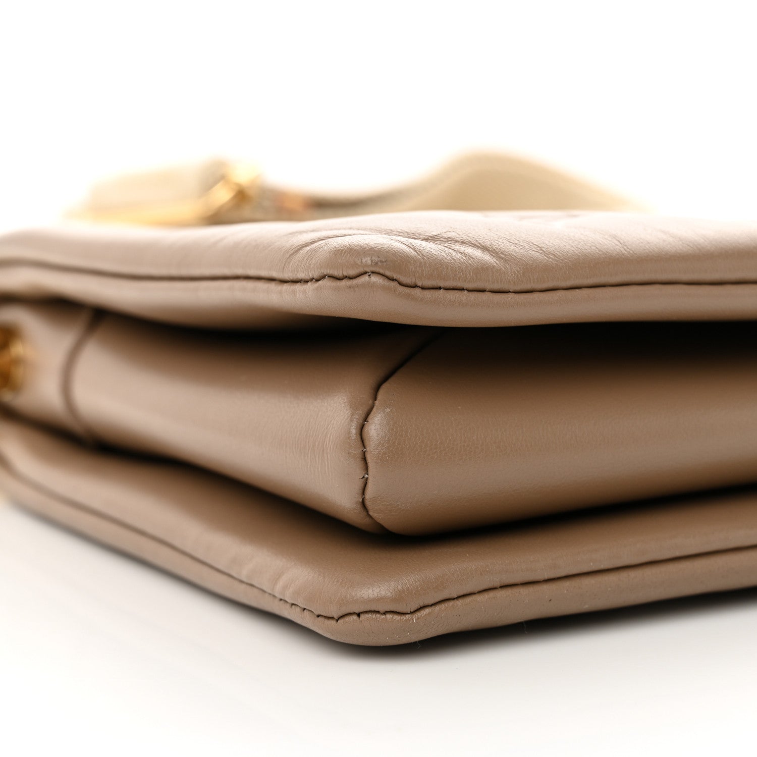 Louis Vuitton Lambskin Embossed Monogram Coussin PM Taupe 9 of 11