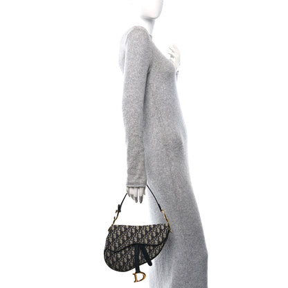 Christian Dior Oblique Saddle Bag Blue 2 of 11