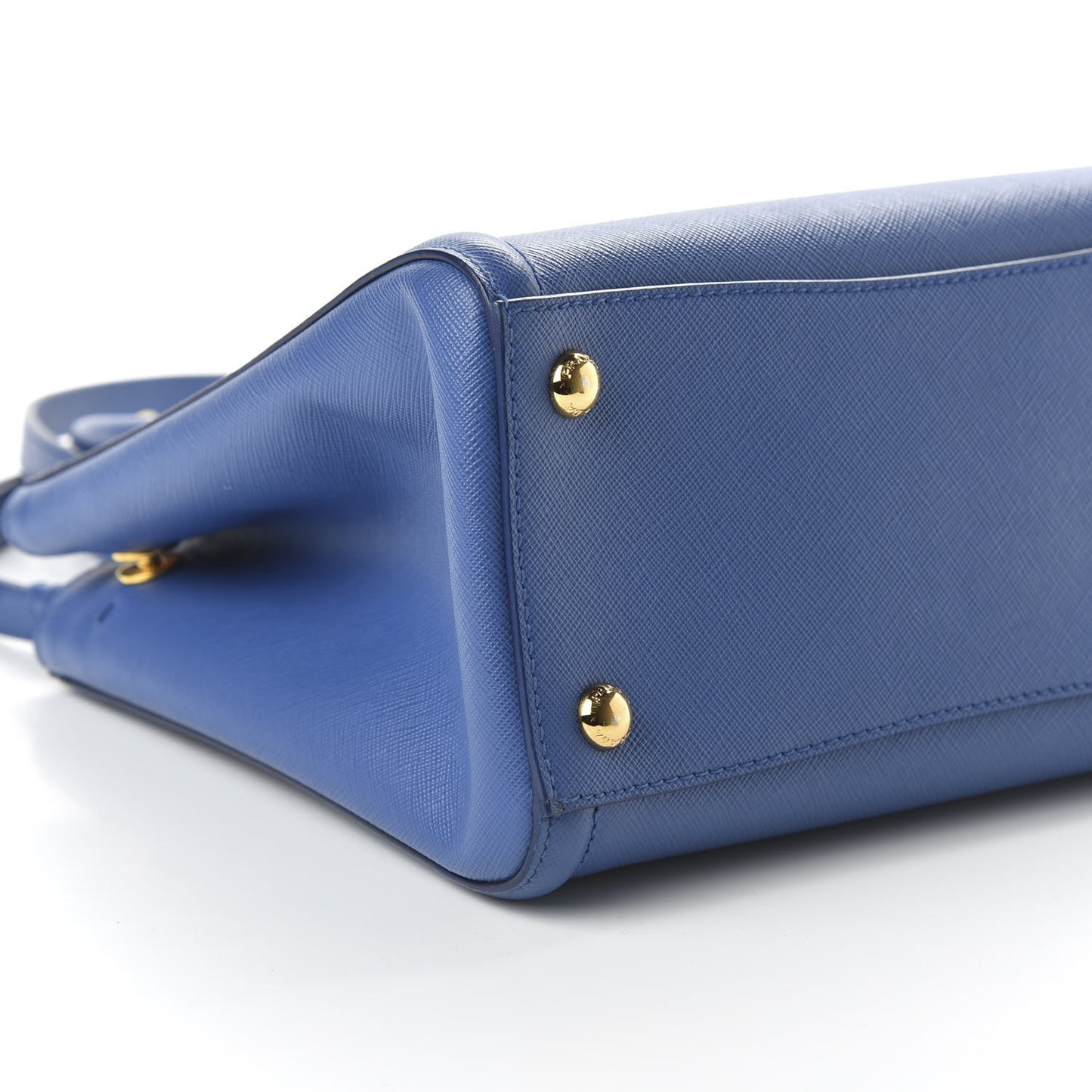 Saffiano Lux Small Tote Azzurro