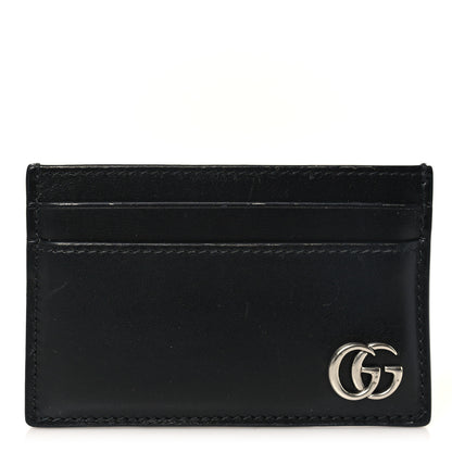 Gucci Smooth Calfskin GG Marmont Card Holder Black 1 of 7