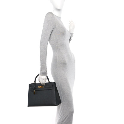 Hermes Epsom Kelly Sellier 32 Black 2 of 10