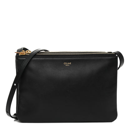 Celine Lambskin Small Trio Crossbody Bag Black 1 of 9