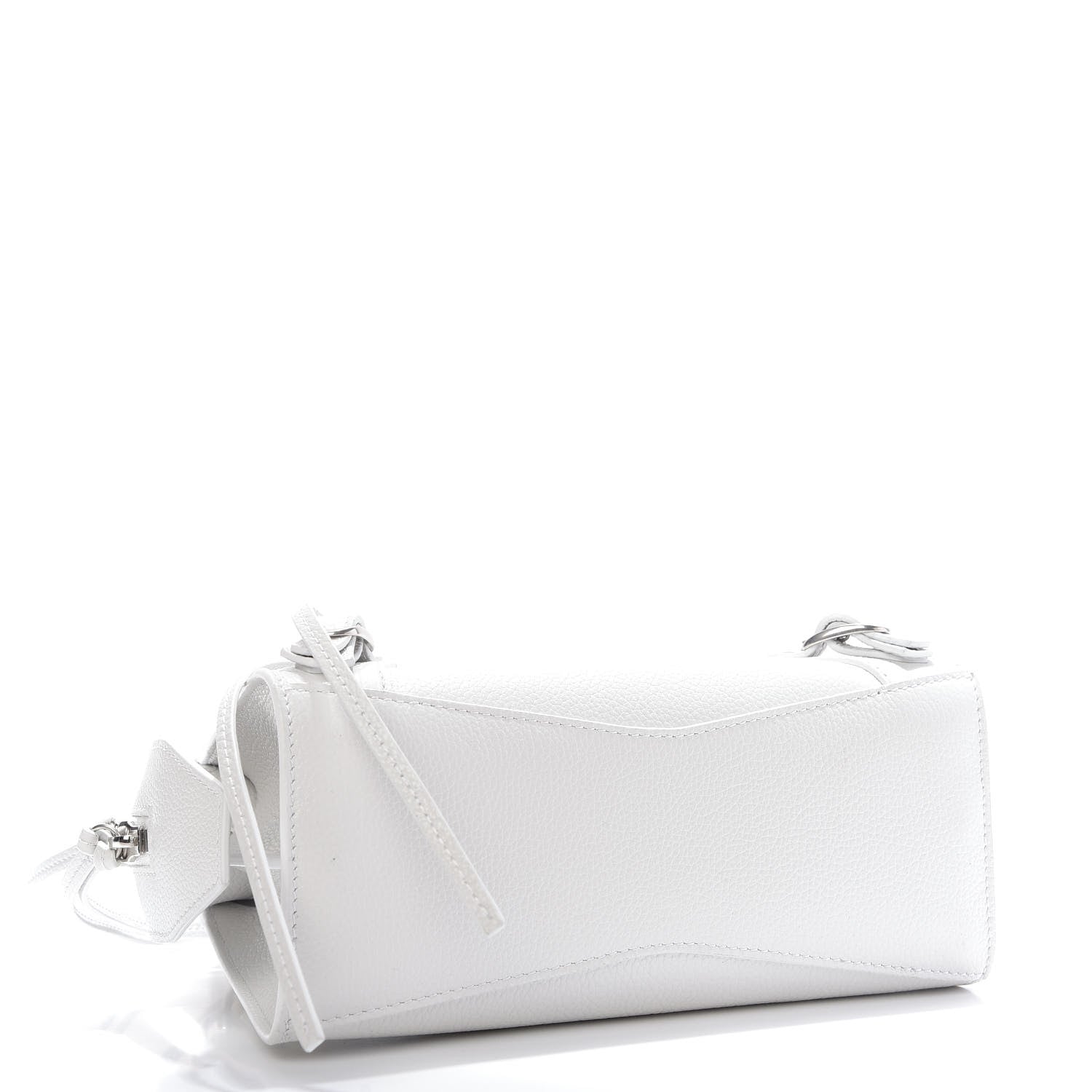 Balenciaga Grained Calfskin Neo Classic Silver Hardware Mini City White 5 of 9