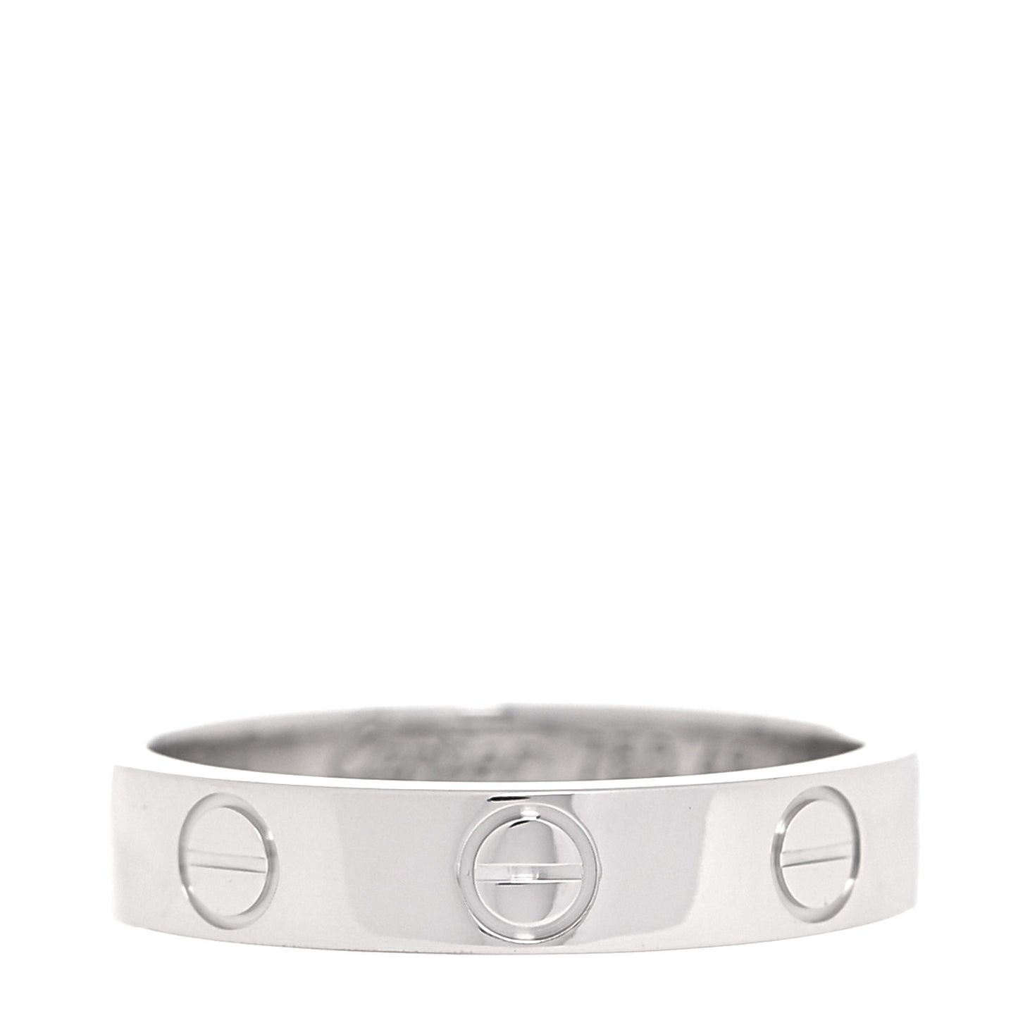 18K White Gold 3.5mm LOVE Wedding Band Ring 48 4.5