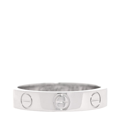 Cartier 18K White Gold 3.5mm LOVE Wedding Band Ring 48 4.5 2 of 8