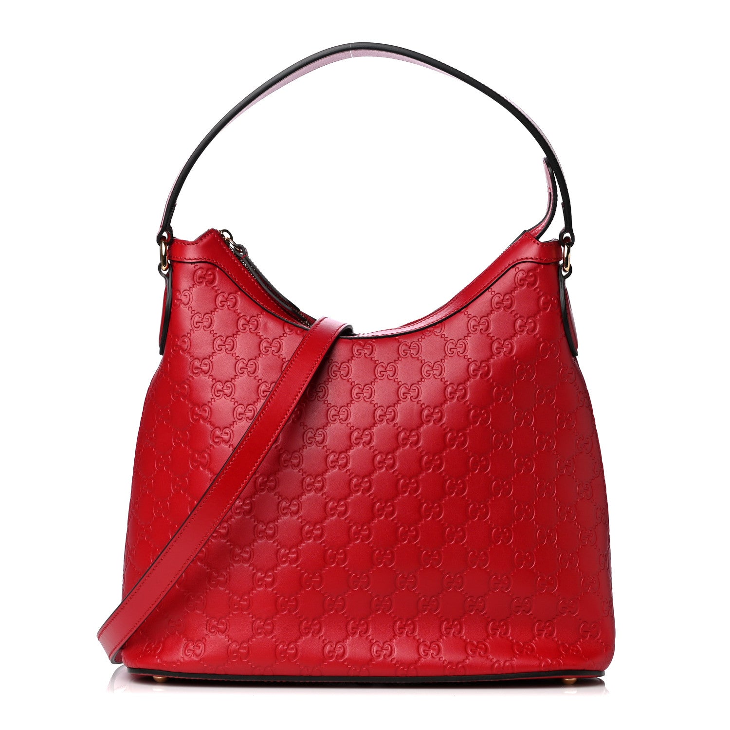 Gucci Guccissima Linea A Hobo Red 1 of 8