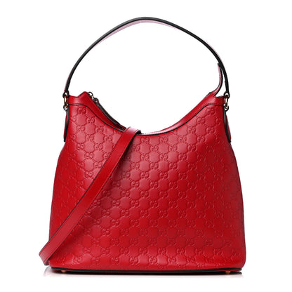Gucci Guccissima Linea A Hobo Red 1 of 8