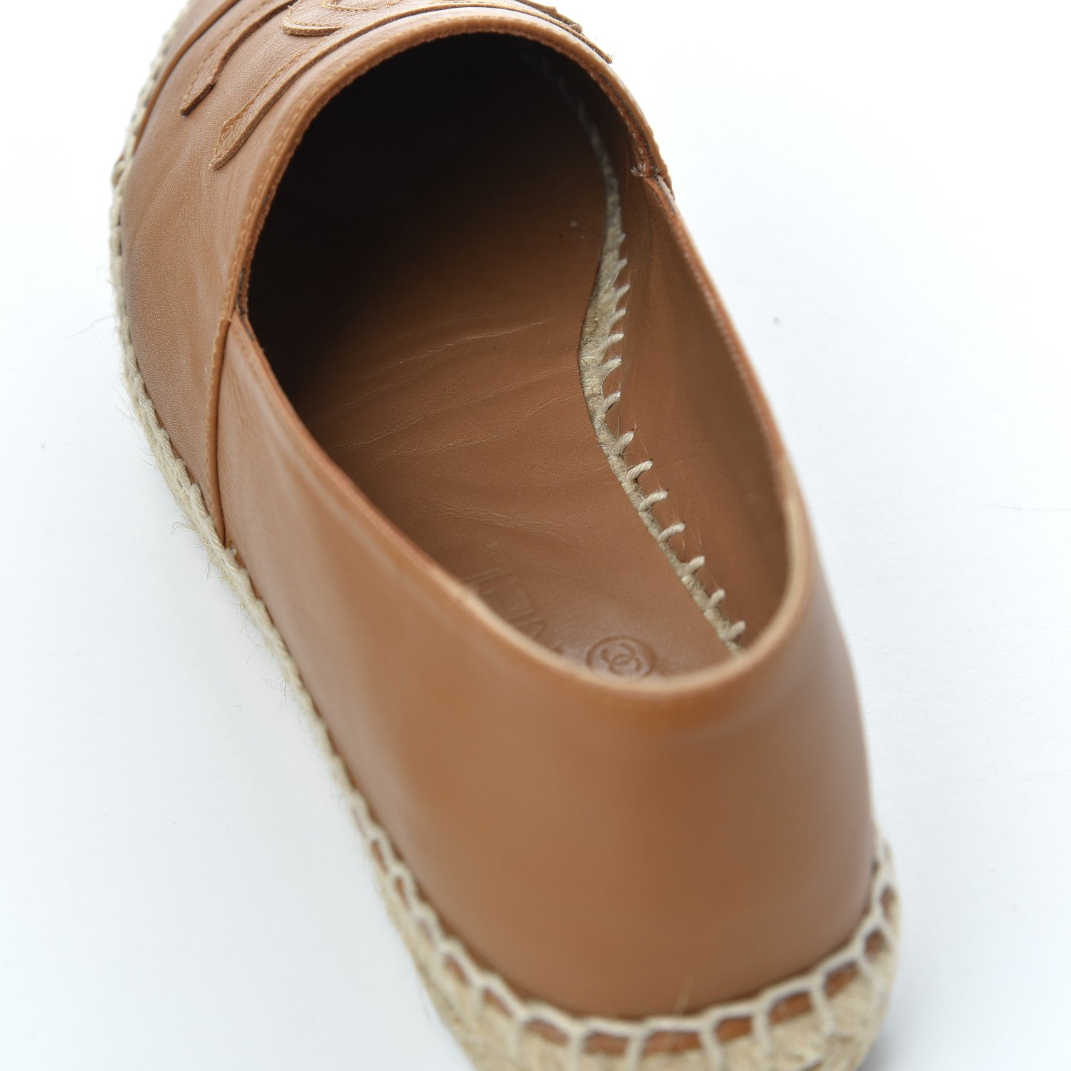 Chanel Calfskin CC Espadrilles 38 Light Brown 21 of 23