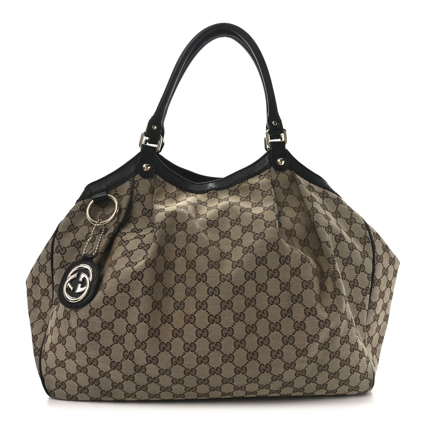 Monogram Large Sukey Tote Beige Ebony Black