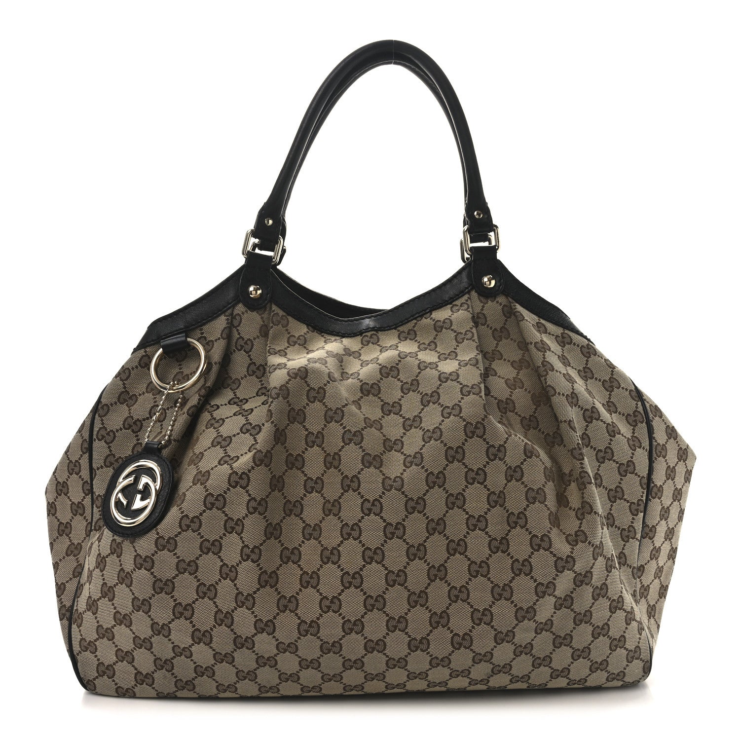 Gucci Monogram Large Sukey Tote Beige Ebony Black 1 of 11