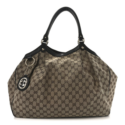 Gucci Monogram Large Sukey Tote Beige Ebony Black 1 of 11
