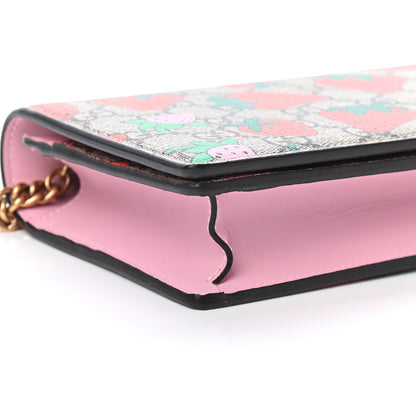 Gucci GG Supreme Monogram Strawberry Chain Wallet 7 of 8