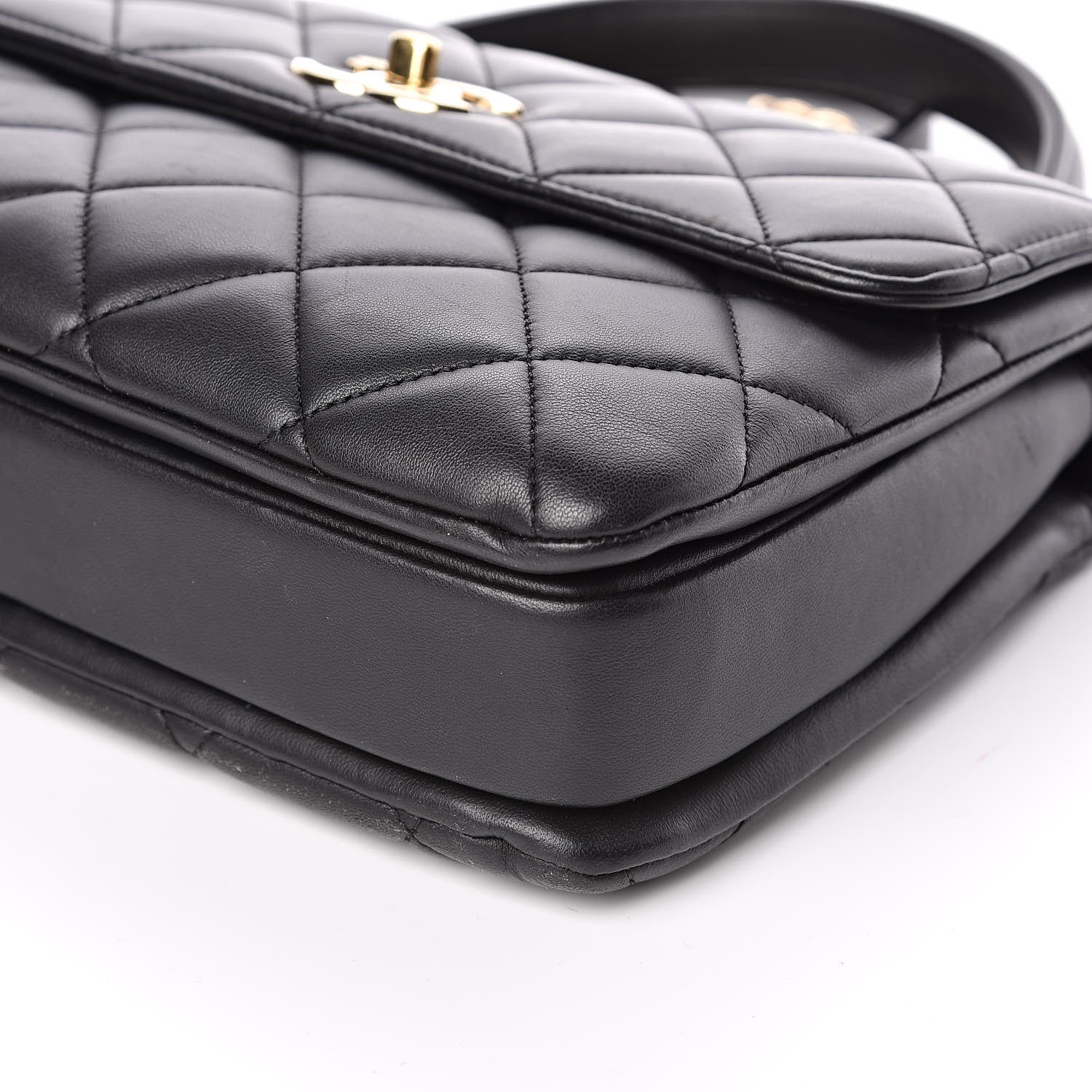 Chanel Lambskin Quilted Small Trendy CC Dual Handle Flap Bag Black 9 of 10