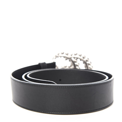 Gucci Calfskin Crystal Double G 40mm Belt 100 40 Black 3 of 7