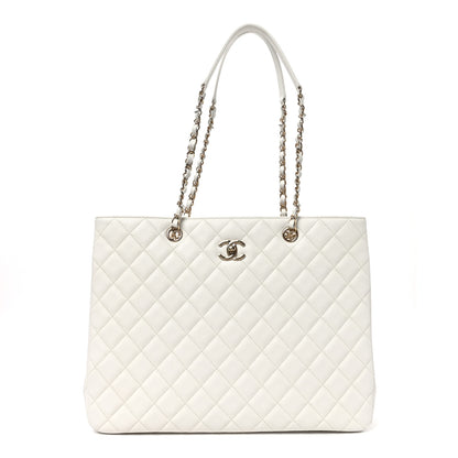 Chanel Caviar Quilted Large Classic Shopping Tote White 1 of 10