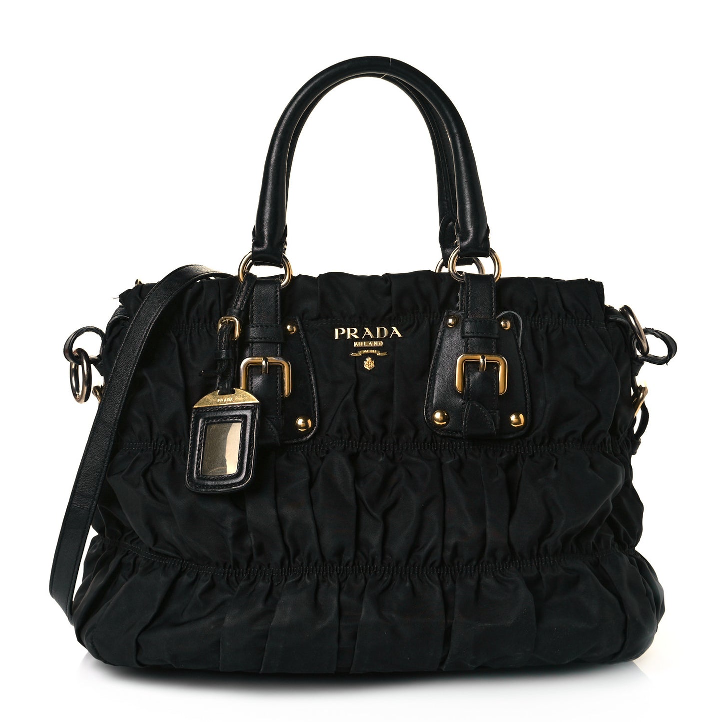 Tessuto Nylon Gaufre Tote Black