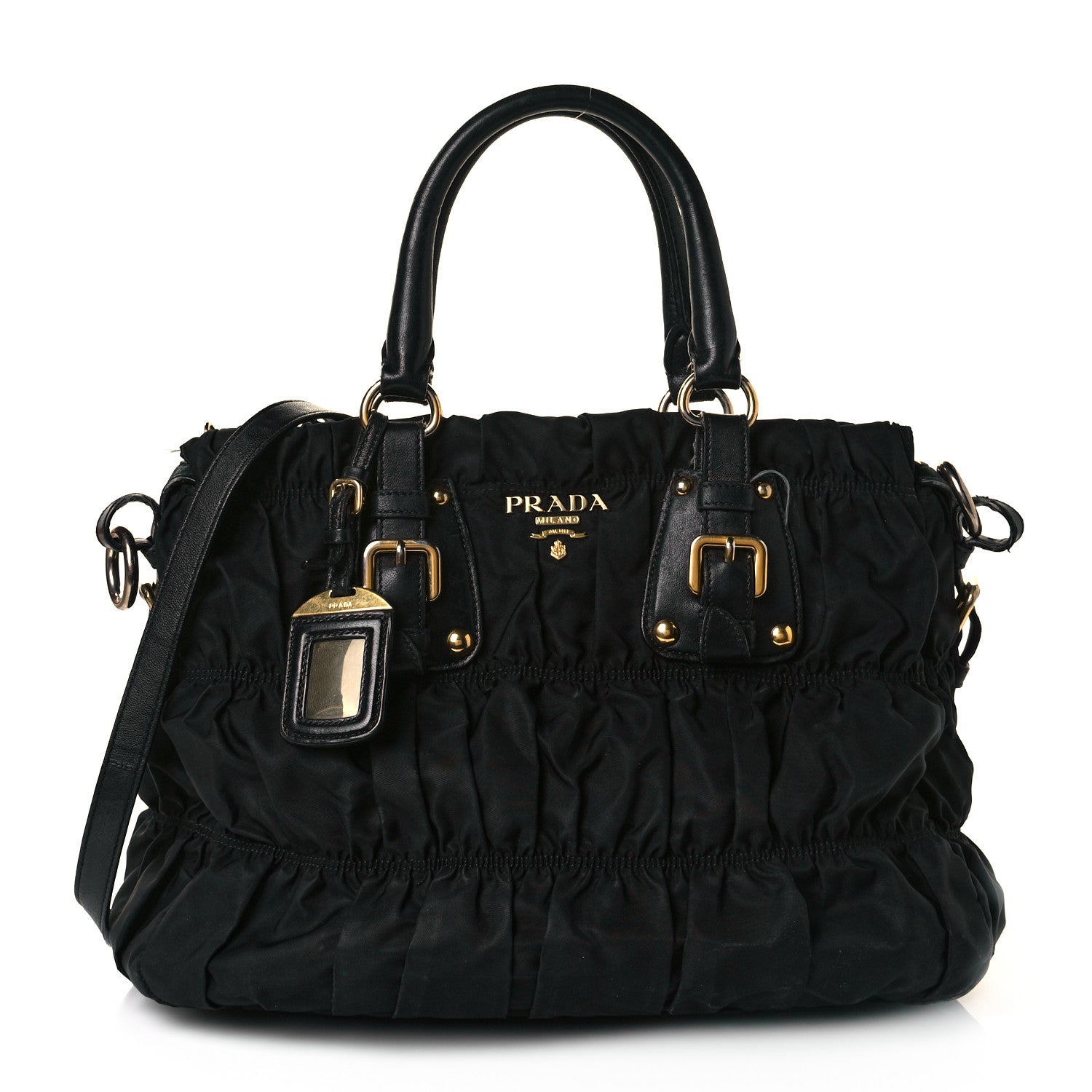 Prada Tessuto Nylon Gaufre Tote Black 1 of 16