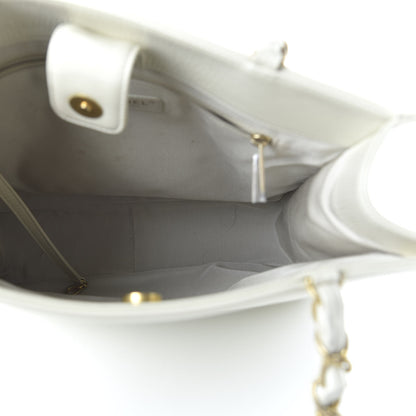 Chanel Shiny Aged Calfskin North South Shopping Bag White 5 of 12