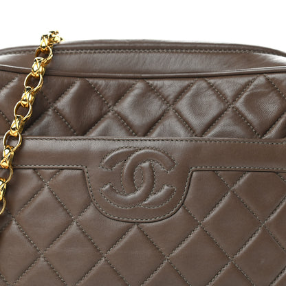 Chanel Lambskin Quilted Tassel Camera Case Brown 10 of 10