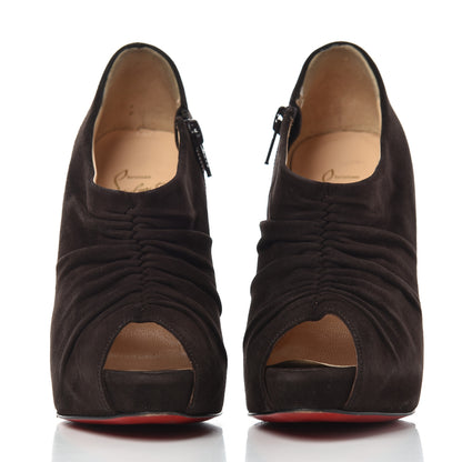 Christian Louboutin Suede Treopli 120 Booties 36 Moka 2 of 18