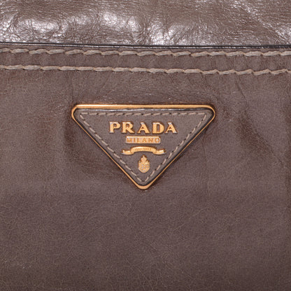 Prada Vitello Shine Pochette Clutch Argilla 3 of 10