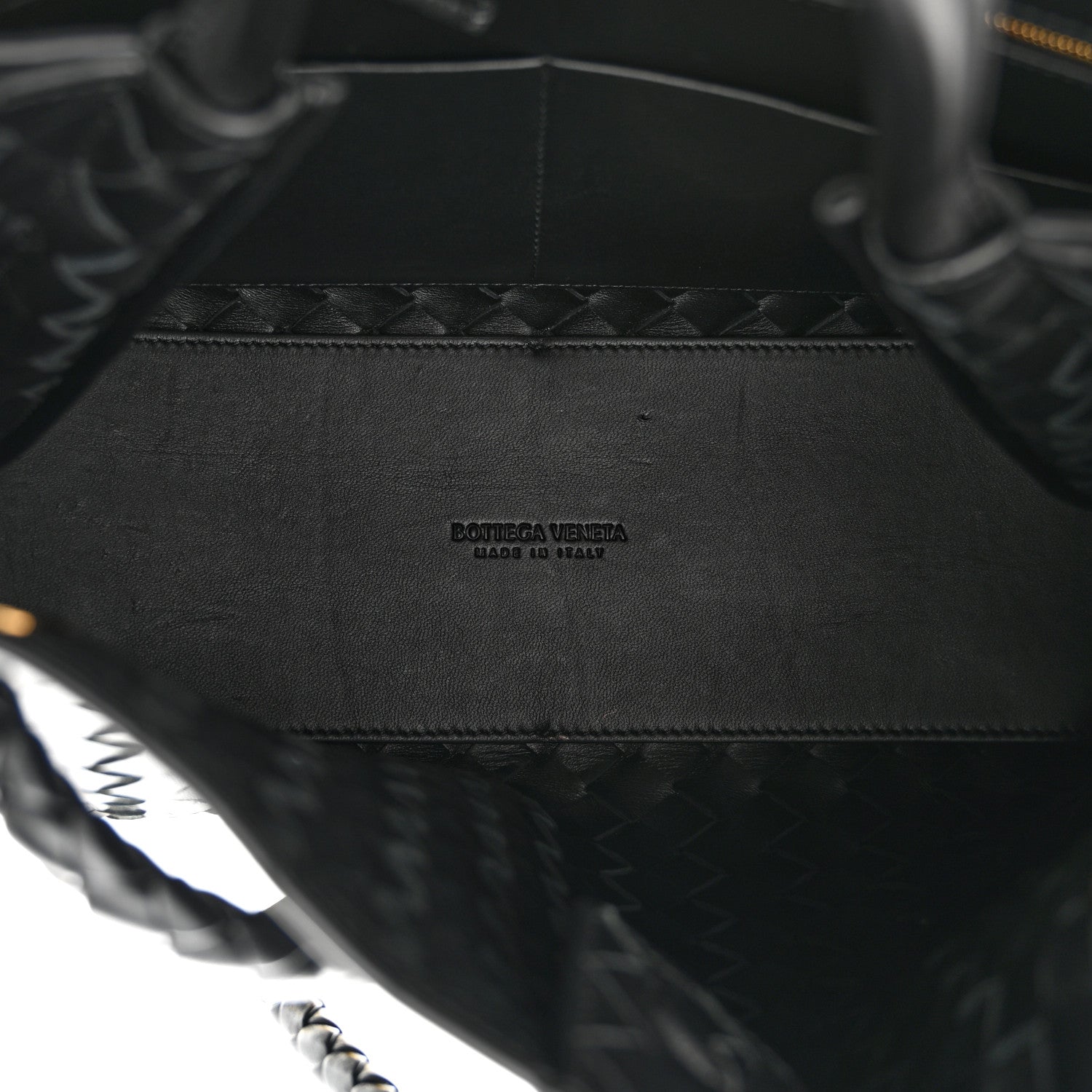 Bottega Veneta Nappa Intrecciato Medium Andiamo Shoulder Bag Black 5 of 9