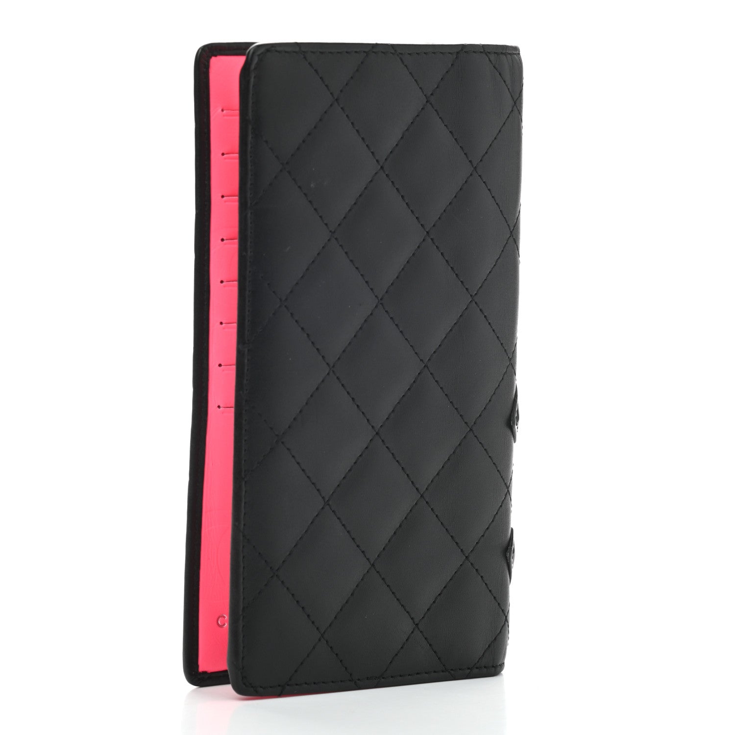 Chanel Calfskin Quilted Cambon Yen Wallet Black 3 of 7