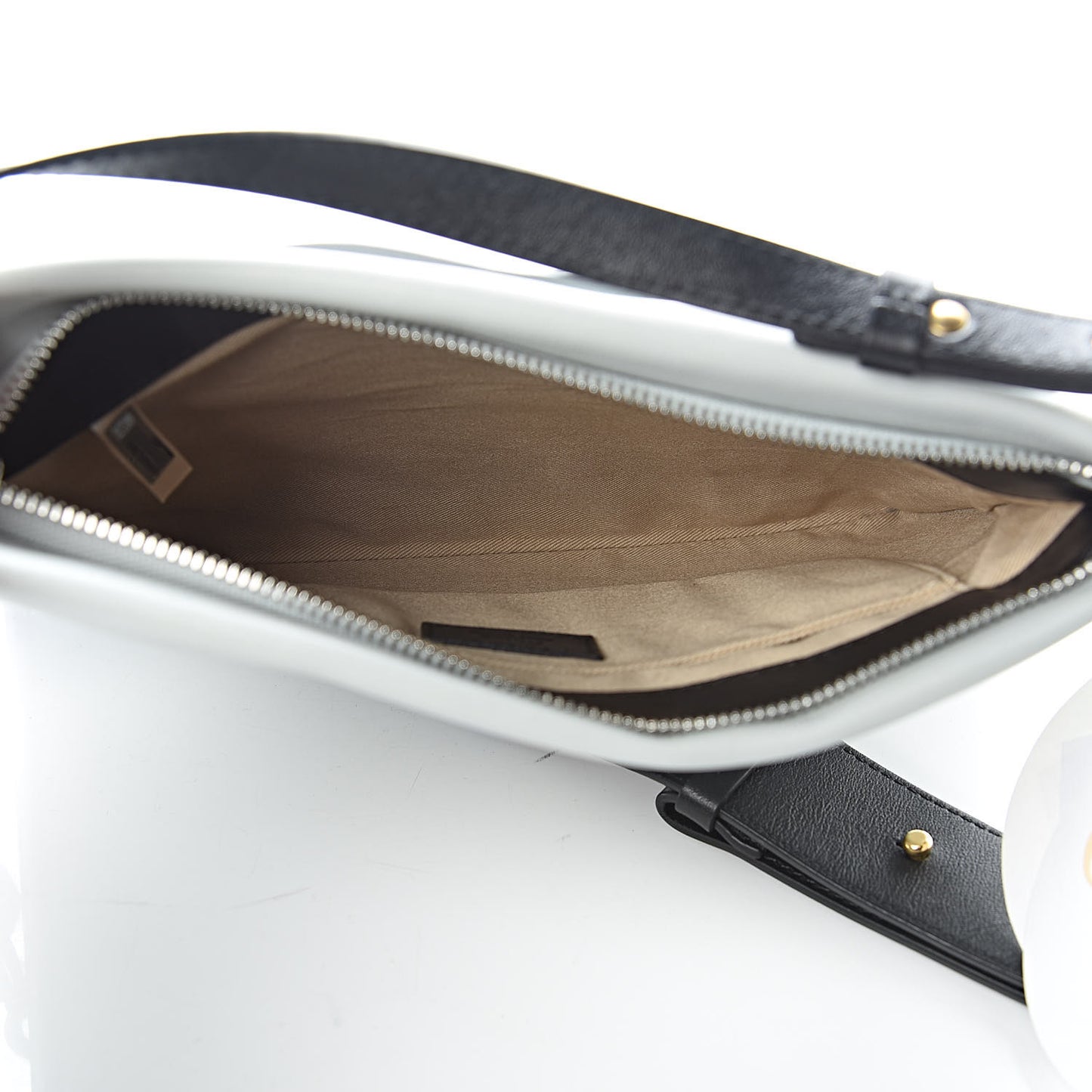 Smooth Calfskin Quilted Medium Roy Clutch Airy Grey