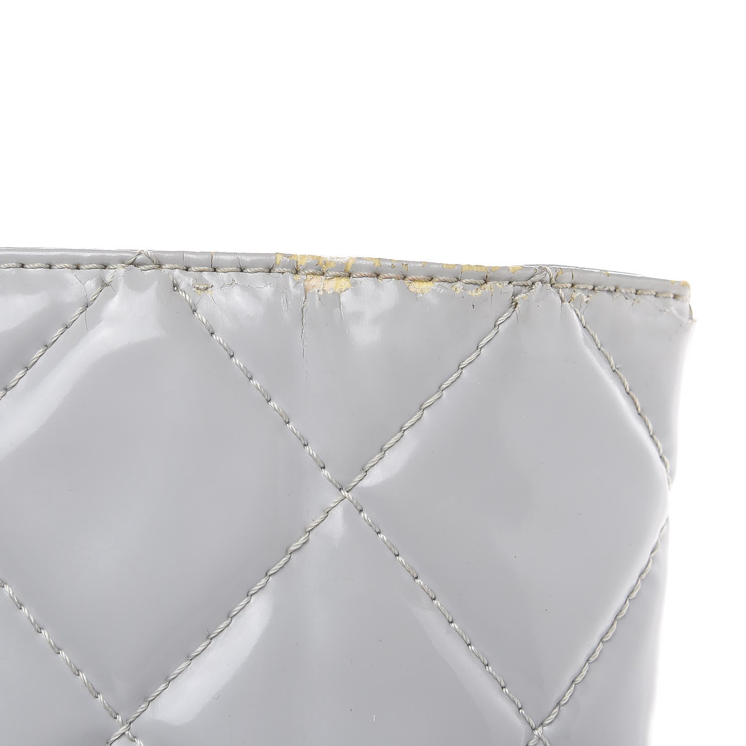 Chanel Vinyl Quilted In The Business North South Tote Light Grey 14 of 21