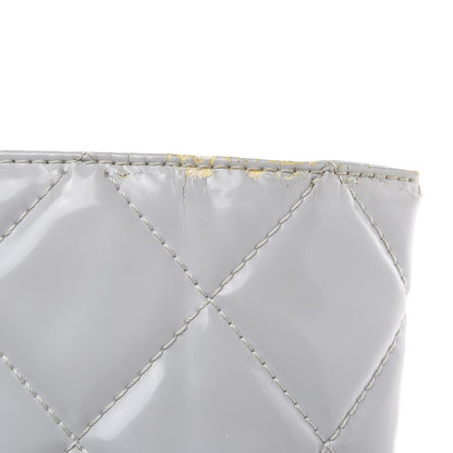Chanel Vinyl Quilted In The Business North South Tote Light Grey 14 of 21
