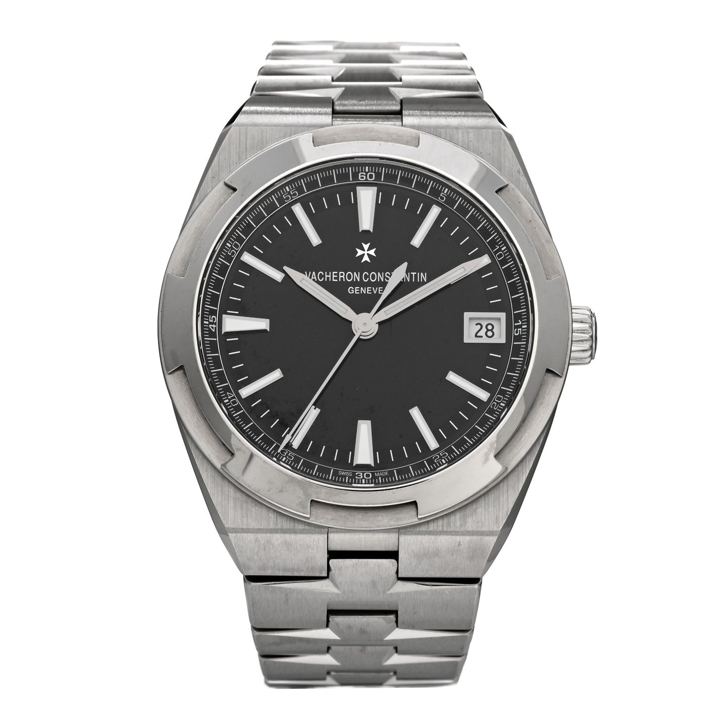 Stainless Steel 41mm Overseas Automatic Watch Black 4500V/110A-B483